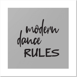 Modern Dance Rules Black by PK.digart Posters and Art